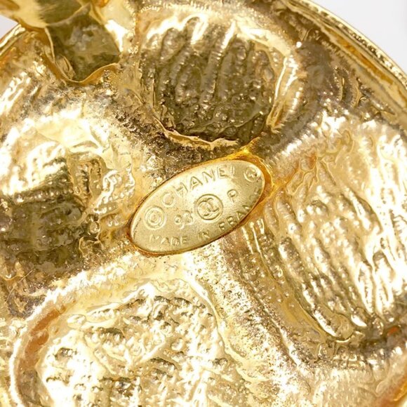 CHANEL Pearl Orange Gripoix Stone Teardrop Necklace 35" Gold Tone 93P Auth w/Box - Picture 7 of 9